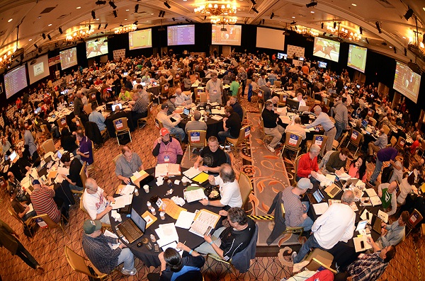 Sports book at 2015 National Handicapping Championship at Treasure Island. Las Vegas, NV 1.23.2015