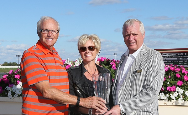 Joe and Amy Novogratz with track president Randy Sampson