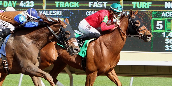 Aces High and Alex Canchari win the Canterbury Park 2017 opening race