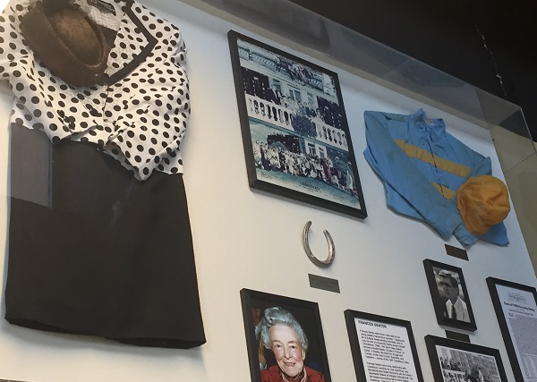 Display located in Canterbury's Hall of Fame honoring Frances Genter