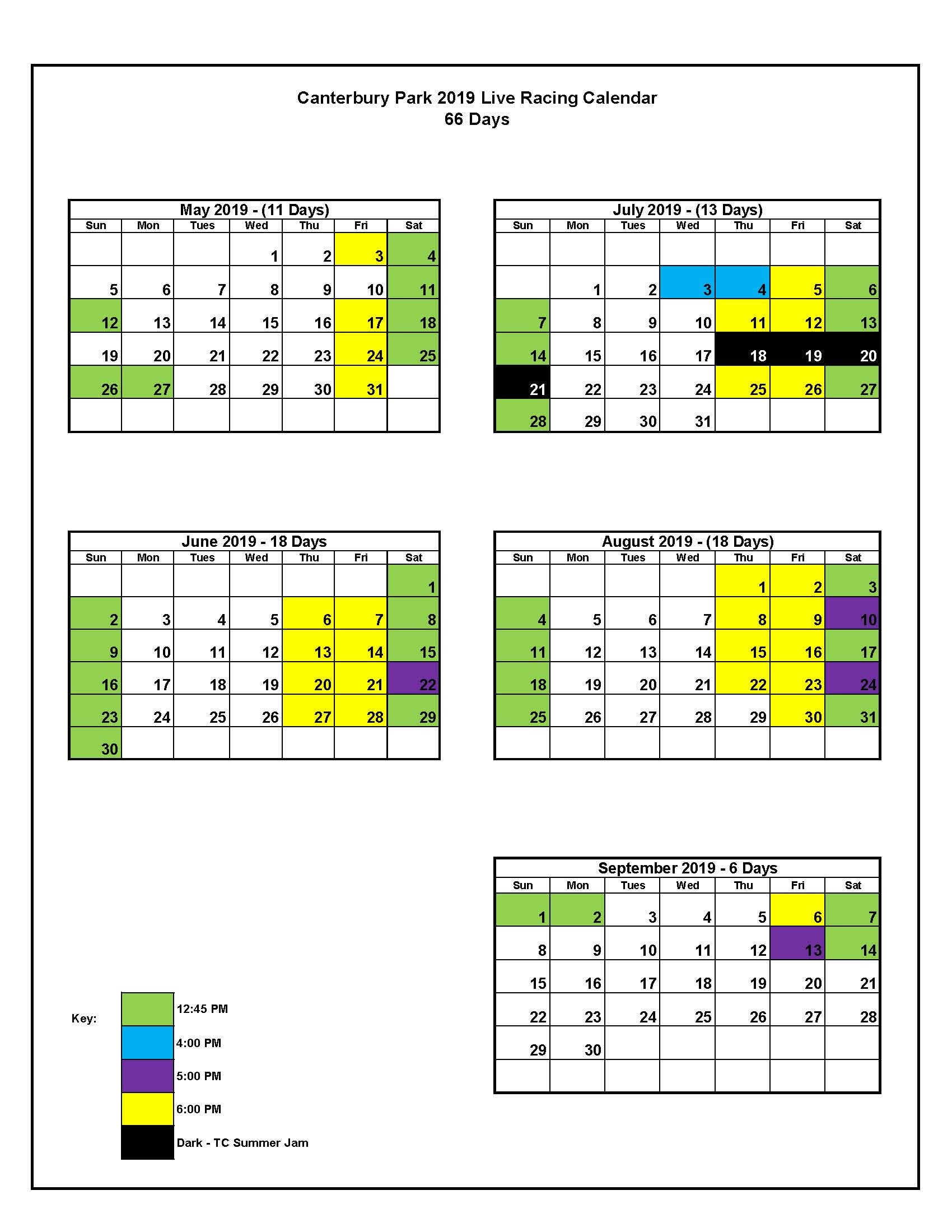 Canterbury Park 2019 Racing Dates Approved By MRC Canterbury Park