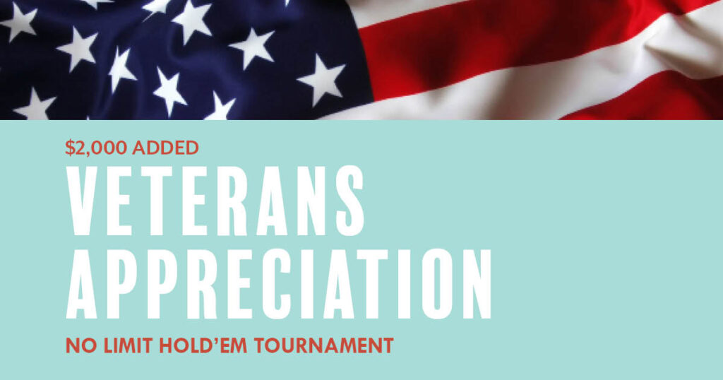 Veterans Appreciation $120 NLH - Nov 11